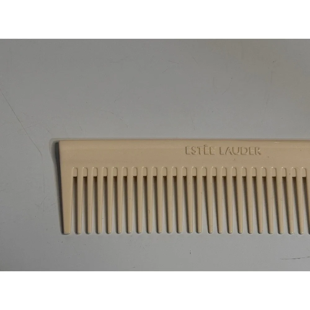 VTG Estee Lauder Hair Comb‎ Cream Wide Tooth Detangler Vanity Beauty Accessory